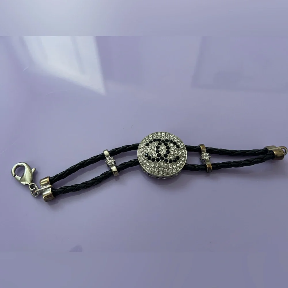 Black and Silver Braided Bracelet